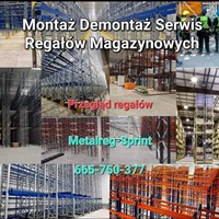 Montaż regałów magazynowych paletowych serwis przegląd regałów 